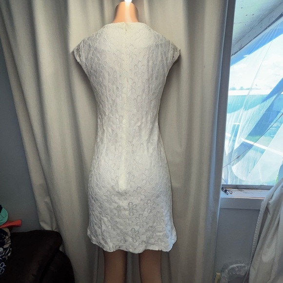Madison Leigh White Flutter Sleeve Sheath Dress - Picture 5 of 6